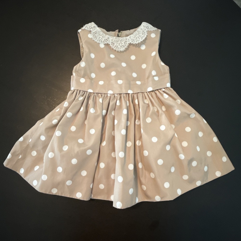 Jason Wu Neiman Marcus Target 18 Months Baby Toddler Girls Tan Polka Dot Dress